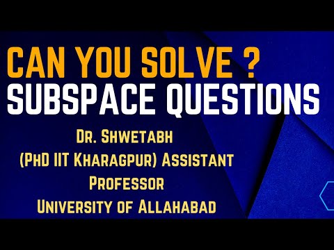 Examples on subspaces | Lecture 13 | Linear algebra playlist