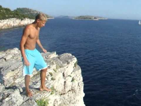 My kids are cliffjumping in Croatia, Dugi Otok, Heights: 16 - 63ft (5-19mt)