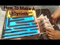 Hydraulic Labyrinth From Cardboard Ball And Syringe Labyrinth