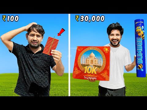 Diwali Fireworks Shopping Challenge....₹1000 vs ₹30000 🤑 | किसके पटाखे में होगा दम 😈