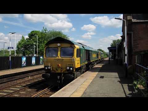 Freightliner 66618 - 66615 Hope ( Earles Sidings ) - Crewe B.H @ Romiley 5/6/21