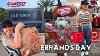 LETS DO SOME SHOPPING | OLD NAVY TARGET TRADER JOES COSTCO | ERRANDS VLOG