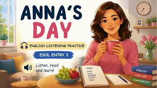 Anna’s Day | ESOL Entry 2 Listening Practice | Daily Routine English