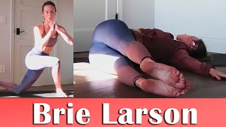 Brie Larson Bare Feet(Live Workout)