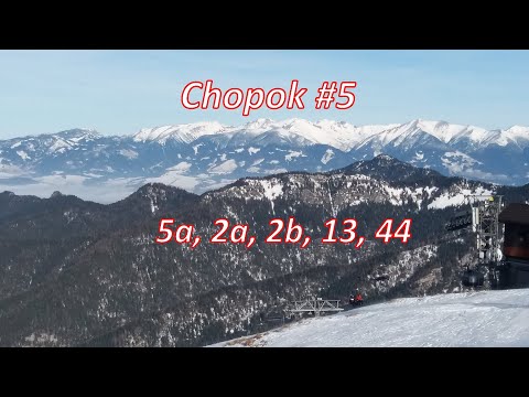 Narty Jasna Chopok (cz. 5) łatwe niebieskie trasy dla początkujących 5a, 2a, 2b, 13 Niskie Tatry TMR