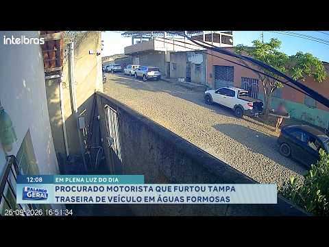 Em plena luz do dia: Procurado furta tampa traseira de veículo em Águas Formosas.
