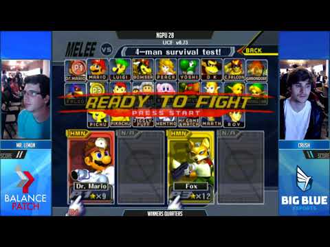 NGPU 28 SSBM - Mr. Lemon (Dr. Mario) vs. Crush (Fox) - Melee WQF