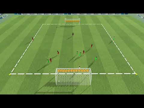 5 gegen 5 (4 plus 1) auf 2 höhenreduzierte Jugendtore