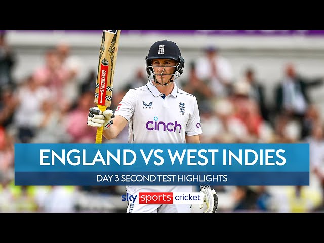 Brook fifty helps England build lead 💪 | England vs West Indies | Day Three Second Test Highlights