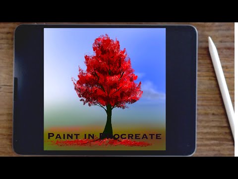 How to draw Fall Landscape in Procreate| Fall Tree Painting | iPad Painting Tutorial| The Pro Art