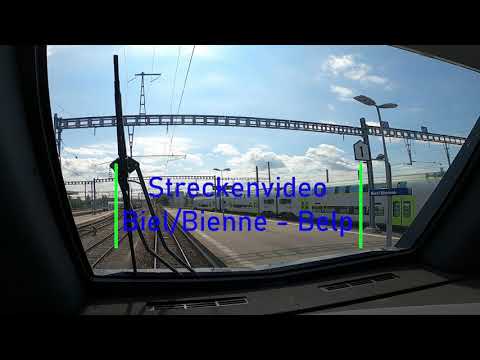 Cab ride Biel/Bienne to Belp - Führerstandsmitfahrt Biel/Bienne nach Belp