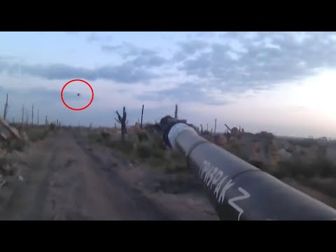 Russian T-72B3 Tank Record Itself Being Hit By FPV Drone
