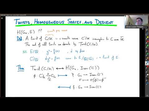 Elliptic Curves - Lecture 28b - Twists, homogeneous spaces, and descent