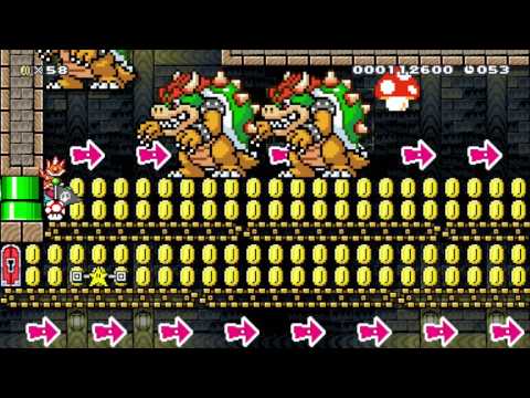 Yoshi Vs Bowser/KEEP RUN-HOLD→+Y by ♪smiley⇒ - SUPER MARIO MAKER - NO COMMENTARY 1AU