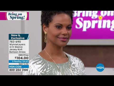 WynneLayers 3/4Sleeve Jersey Knit Balloon Dress