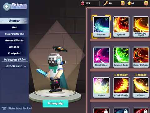 I got the new sword effect Vortex