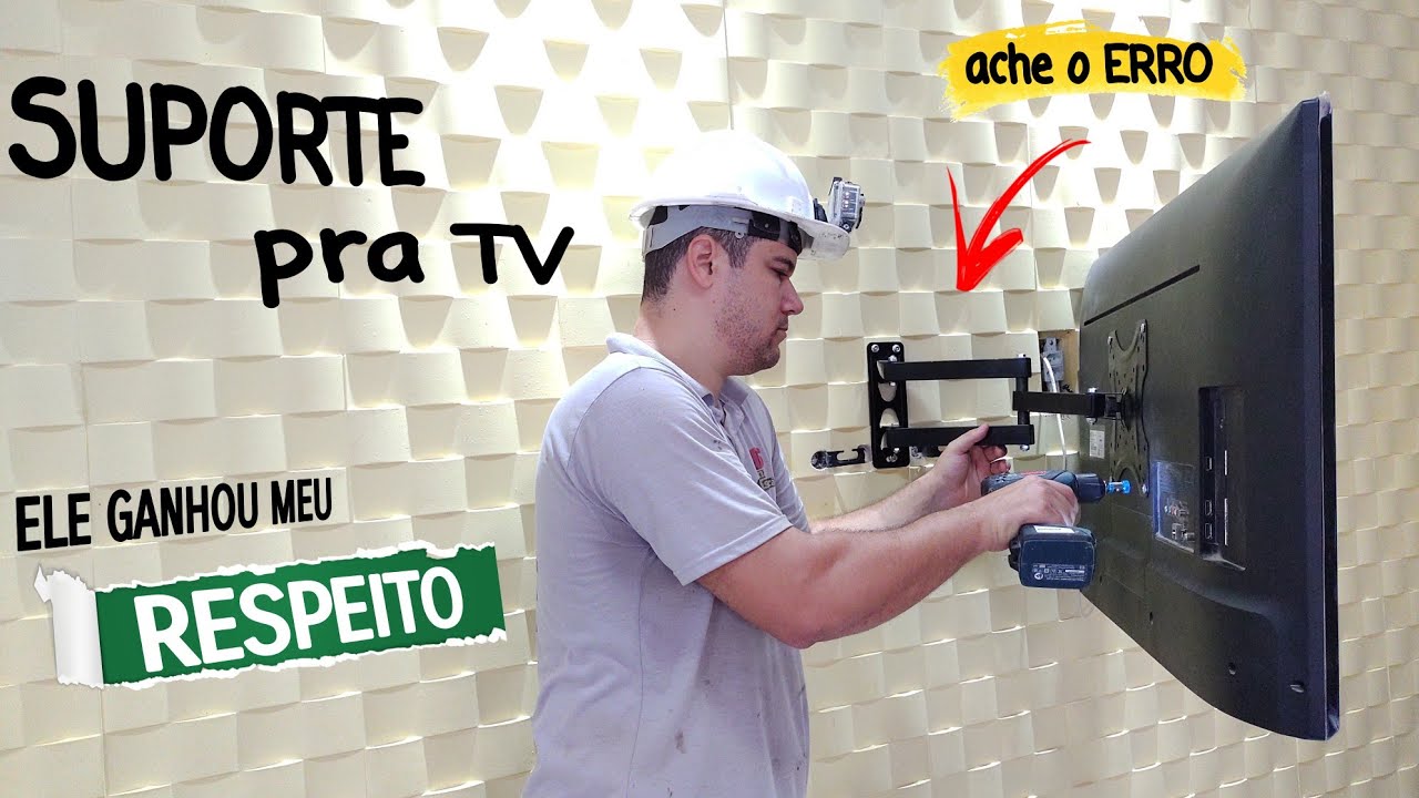 como instalar SUPORTE pra TV até que FIM UM PASSO A PASSO OBJETIVO esse CARA Ganhou meu #RESPEITO