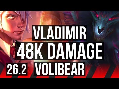 VLADIMIR vs VOLIBEAR (TOP) | Good KDA: 17/1/12, 48K damage | KR Master | 26.2