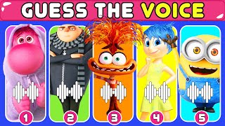 Guess the Inside Out 2 Character & Despicable Me 4 by VOICE   Envy, Anxiet, Joy,Gru, Mega Minions