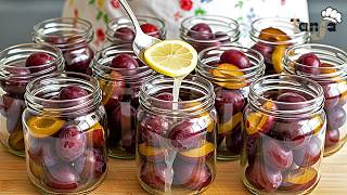 I store fresh plums in a jar for the winter! without chemicals and refrigerators!