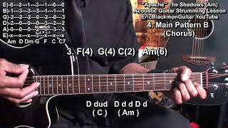 APACHE The Shadows Guitar Chord Strumming Tutorial  @EricBlackmonGuitar
