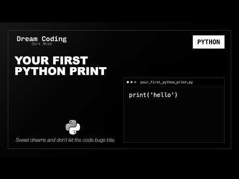 Your First Python Print Python Syntax To Fall Asleep To