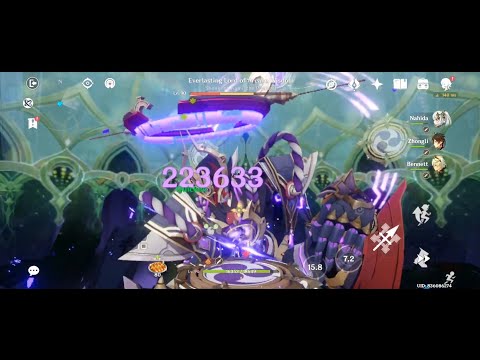 C0 Raiden with R5 Catch without any food buff destroying Scaramouche boss | double crown