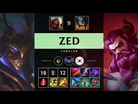 Zed Jungle vs Olaf - KR Diamond Patch 25.09