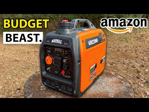 GENMAX Portable Generator, 2000W Ultra Quiet Gas Engine, EPA Compliant, Eco Mode Function, Ultra Light, Suitable for Backup Home and Camping(GM2000i) video review thumbnail
