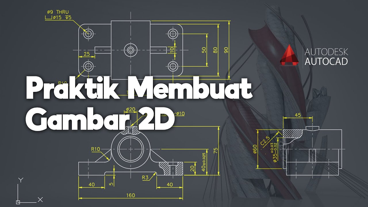 Praktik Gambar 2D dan Print to PDF | Belajar AutoCAD Dari Nol #10