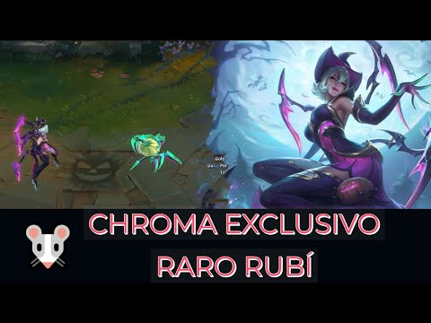 🐭CHROMA EXCLUSIVO RARO RUBÍ 🐭SKIN ELISE EMBRUJADA🐭 ARAM GAMEPLAY🐭 EL RATA GAMER🐭