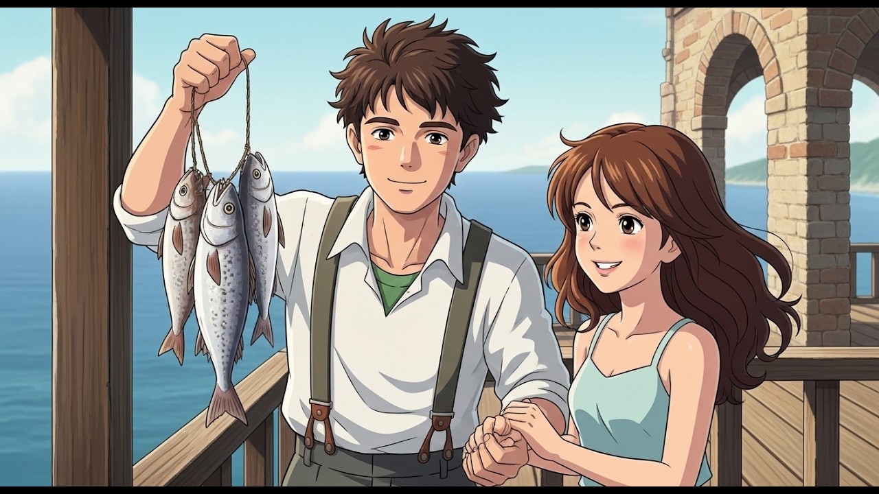 A Quiet Day in the Cliff House / Ghibli Style Relaxing Animation