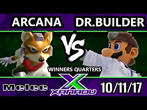 S@X 223 Melee - Arcana Force (Fox) Vs. Doctor Builder (Dr. Mario) - Smash Melee Winners Quarters