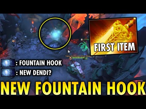 NEW DENDI NEW FOUNTAIN HOOK! INSANE PUDGE SAFELANE CARRY DESTROY EVERYONE | GENIUS PUDGE