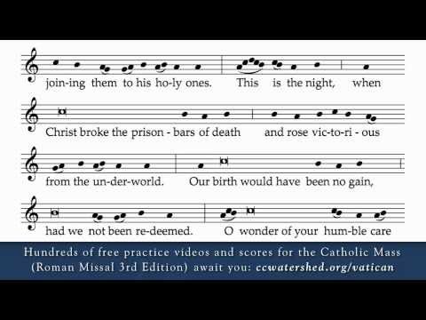 Easter Proclamation (Exsultet) - LOWER RECORDING - New Translation (Roman Missal 3rd Edition)