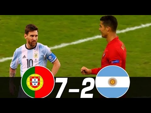portugal vs Argentina 7 - 2 goles y resumen