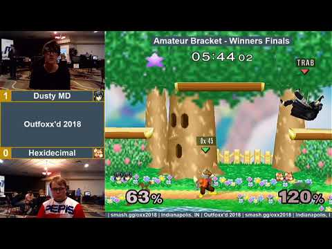 Outfoxx'd - Amateur Winners Finals - (Fox/Marth) Dusty MD vs Hexadecimal (Fox)
