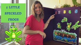 Using the Song 5 Little Speckled Frogs in Speech Therapy to Help Toddlers Work on Language Skills