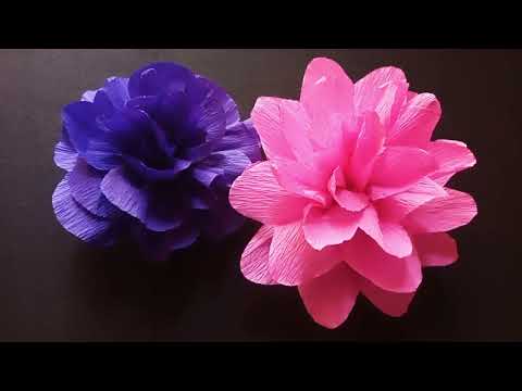A Easy Simple Crepe paper flower /RS CraftZone /DIY /How To Make Easy Paper Flower 🌸🌸🌸