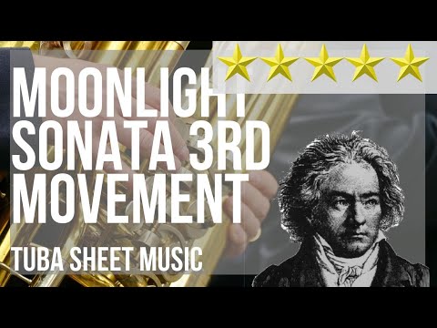Tuba Sheet Music: How to play Moonlight Sonata 3rd Movement (Teppei Okada Violin Cover)