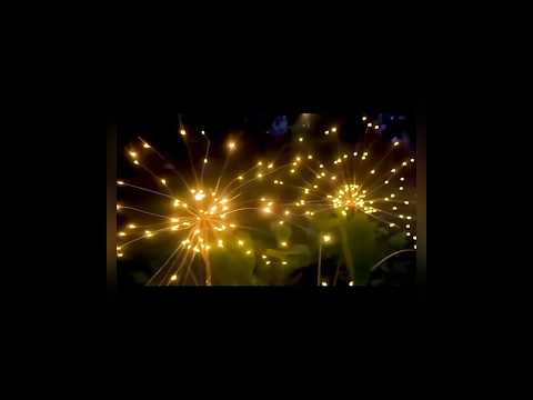 Декоративный садовый LED светильник Фейерверк на солнечной батарее 180led