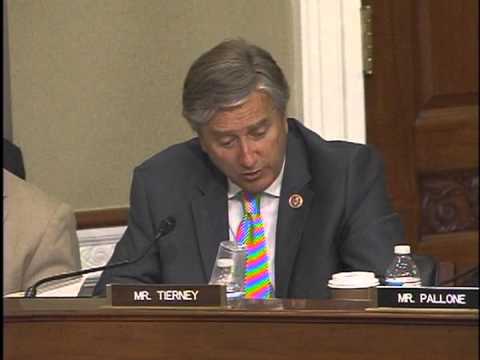 Congressman Tierney introduces Vito Giacalone at Natural Resources Committee