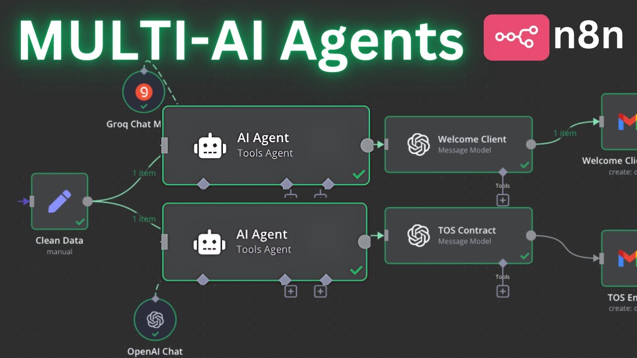 Step-by-Step: Build this (NO CODE) multiple AI Agent workflow with n8n
