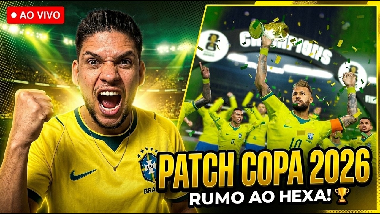 🏆TENTANDO CONQUISTAR O HEXA PARA O BRASIL NO PATCH DA COPA DO MUNDO (PES 2021 GOGOSZ PATCH PARA PC)