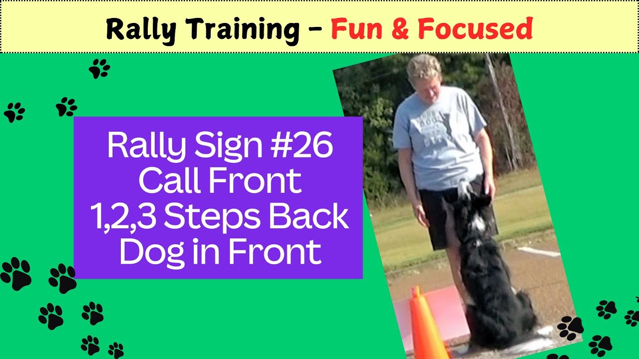 Dog Rally Sign Numbers Rally Sign #26 Call Front 1,2, and 3 Steps Back W/Dog in Front – Dog ...