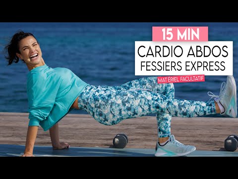 15MIN CARDIO ABDOS FESSIERS EXPRESS ! Brûle graisses, ventre plat, fesses bombées - Sissy Mua