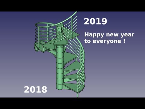 FREECAD #88 - SPIRAL STAIRCASE