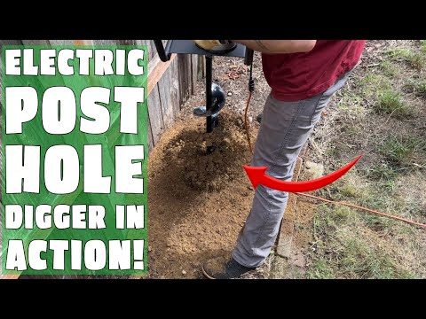 1500W Electric Post Hole Digger Earth Auger - Real-Life Power Demo in Tough Terrain!