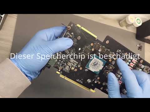 RTX 2080 Reparatur / CODE 43 / ARTEFAKTE / Austausch des Micron-Speichers durch Samsung