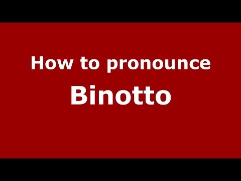 How to pronounce Binotto (Italian/Italy)  - PronounceNames.com